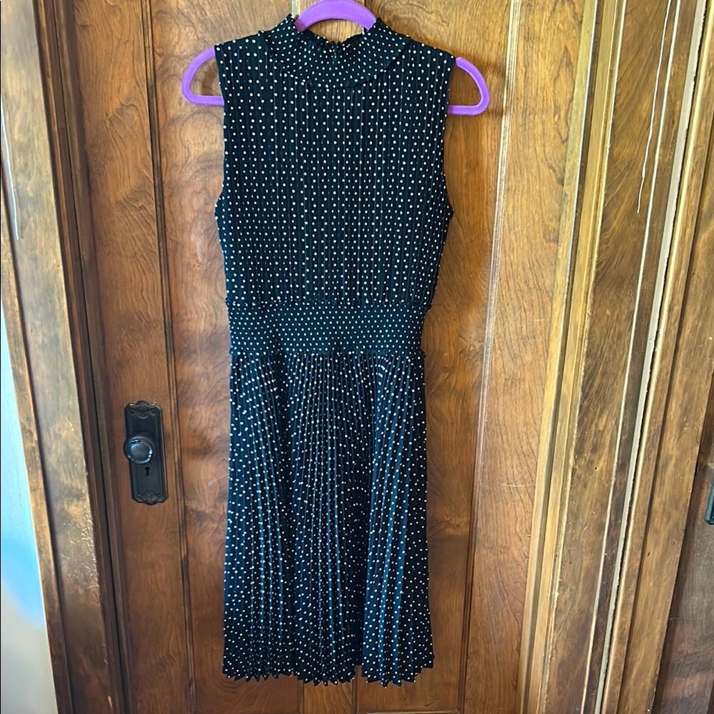 Elegant Black and White Polka Dot Dress